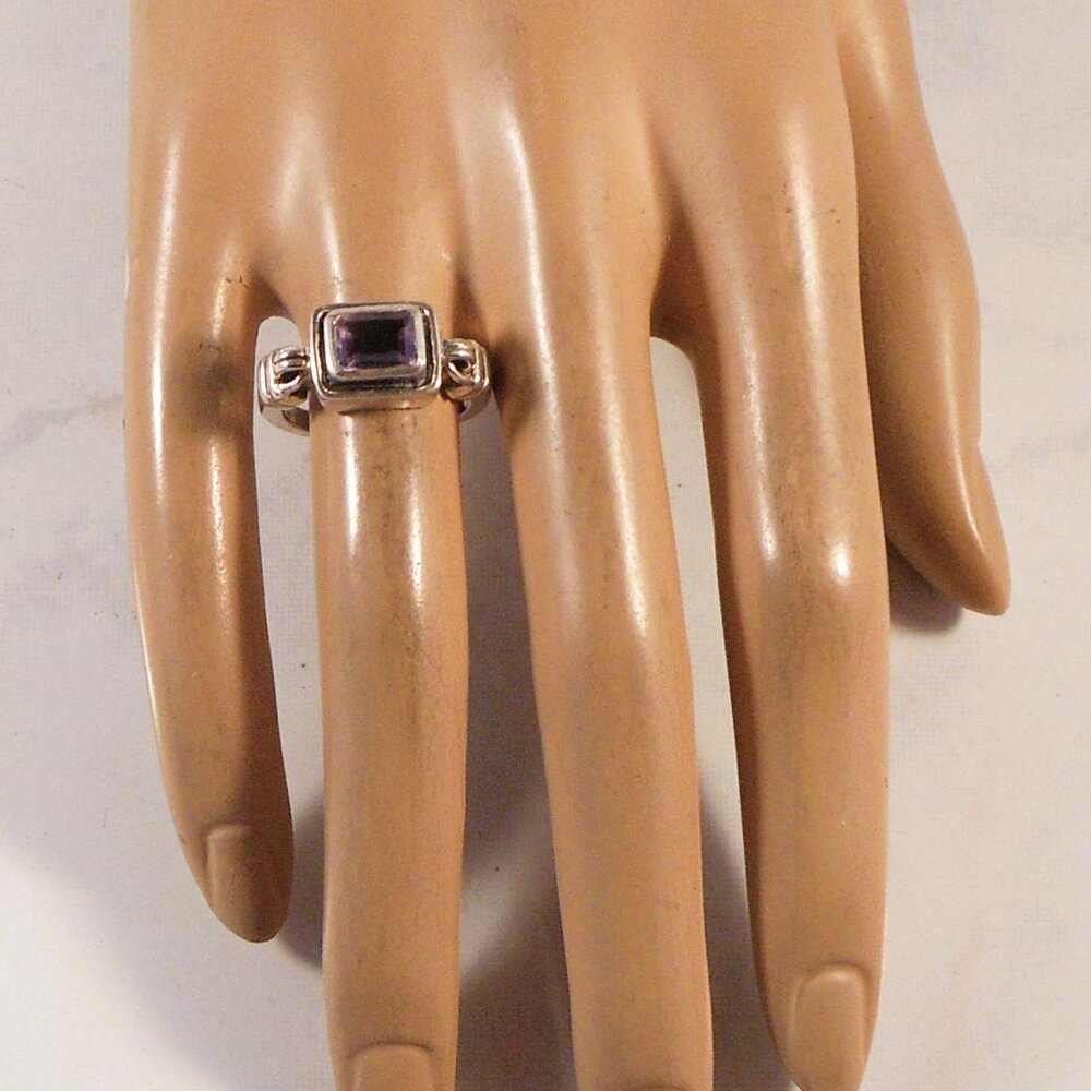 Retired SILAPA Sterling Silver Amethyst Ring R1158 "Misty Morn" - Ring Size 7